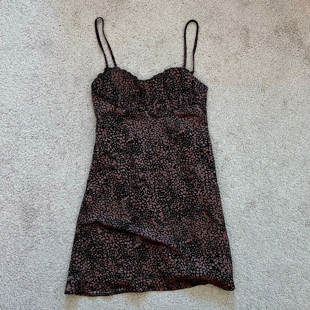 Leopard Print Mini Slip Dress
